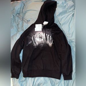 DOUBLET BLACK “NOT CHRISTMAS” EMBROIDERY HOODIE SZ L